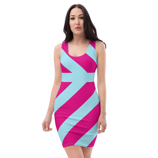 Zig-Zag Women's Festival Bodycon Dress - Viodiama Artistry