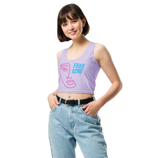 Free Love Women's Crop Top - Viodiama Artistry