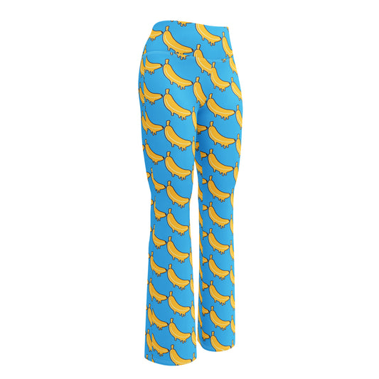 Banana Lover Women's Festival Flare Leggings - Viodiama Artistry