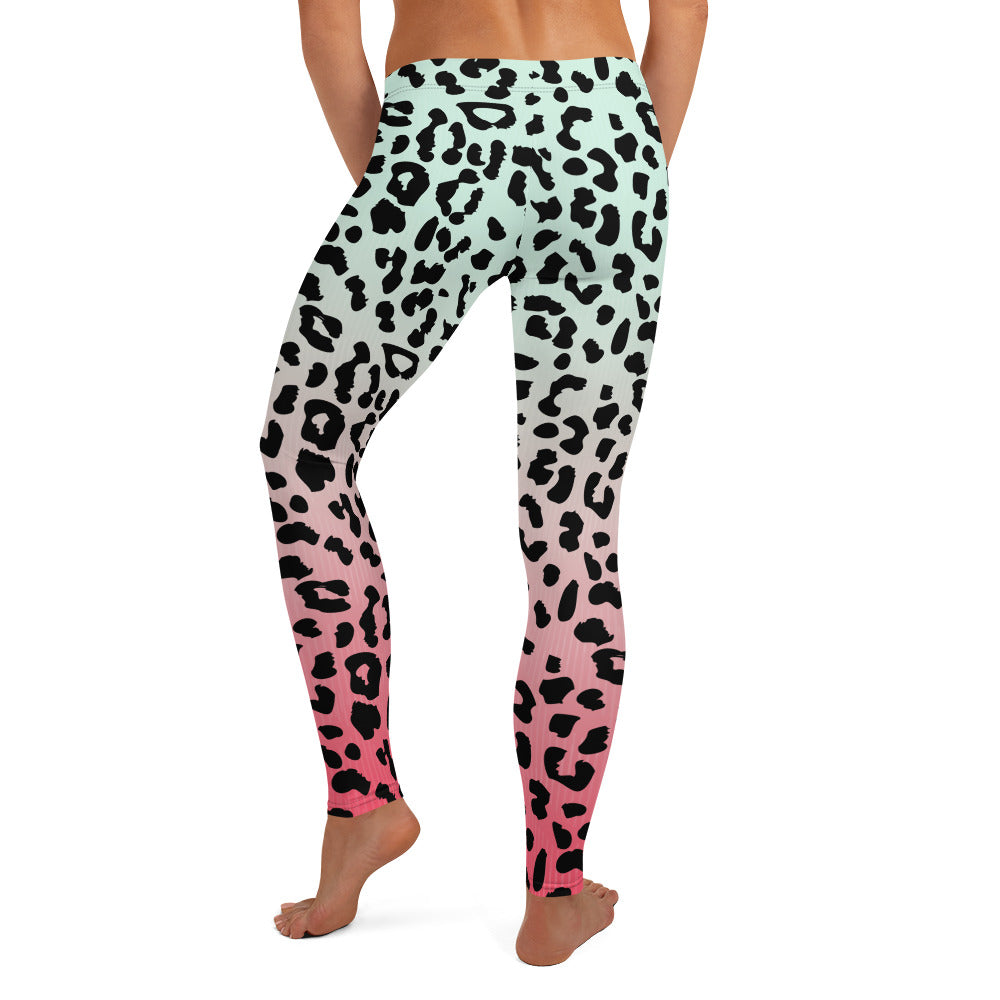 Leopard Love Women's Festival Leggings - Viodiama Artistry