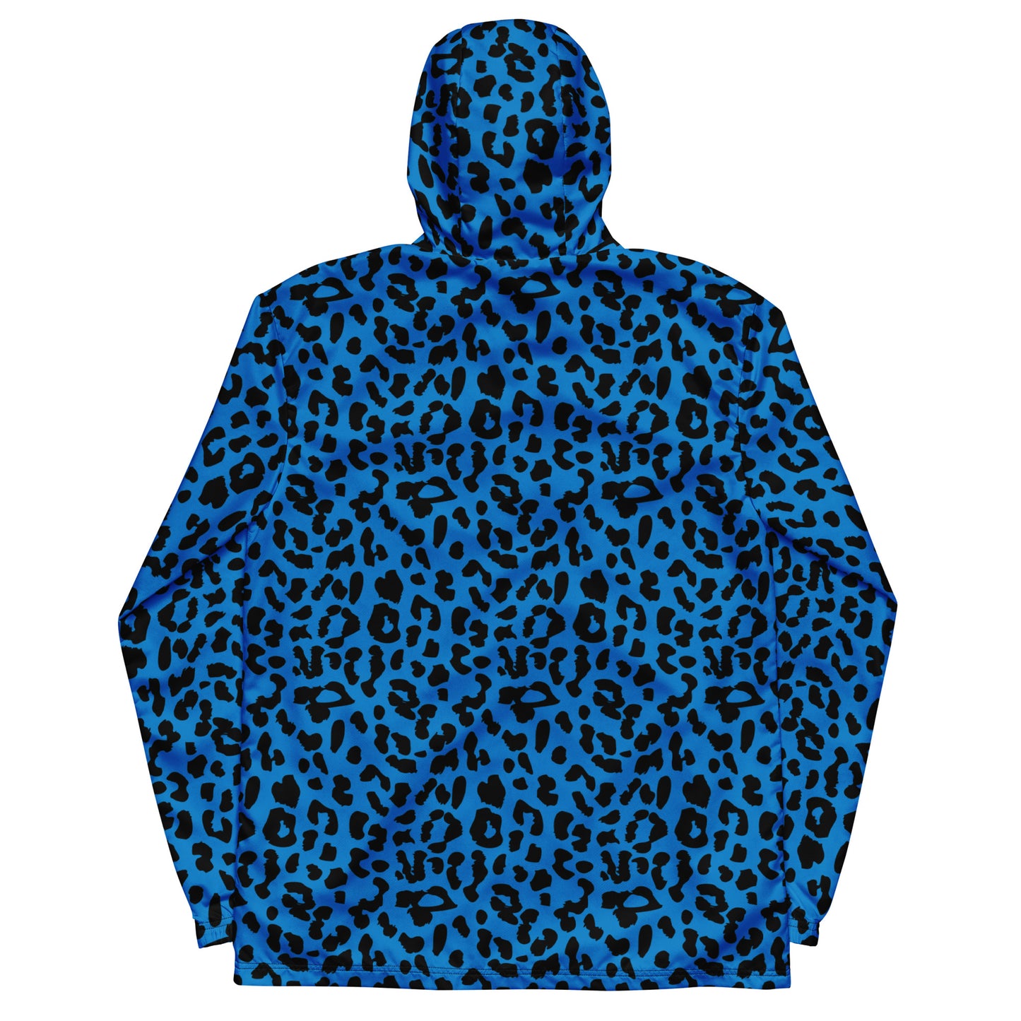 Blue Leopard Men’s Windbreaker Jacket - Viodiama Artistry