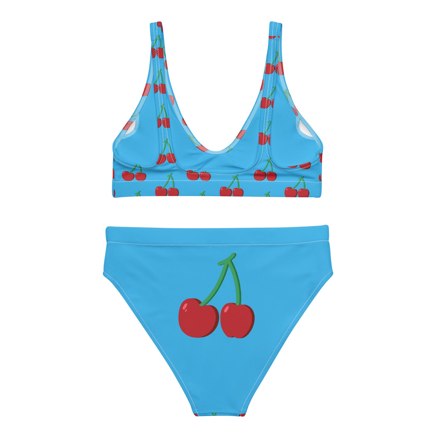 Red Cherries Women's High-Waisted Bikini - Viodiama Artistry