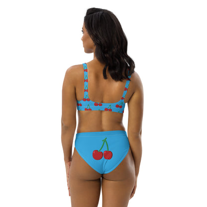 Red Cherries Women's High-Waisted Bikini - Viodiama Artistry