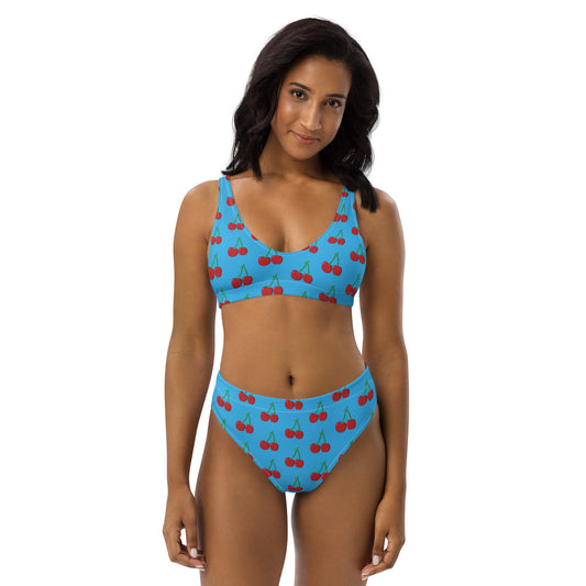 Red Cherries Women's High-Waisted Bikini - Viodiama Artistry