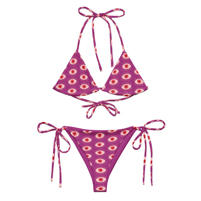 Eye Love You Women's String Bikini - Viodiama Artistry