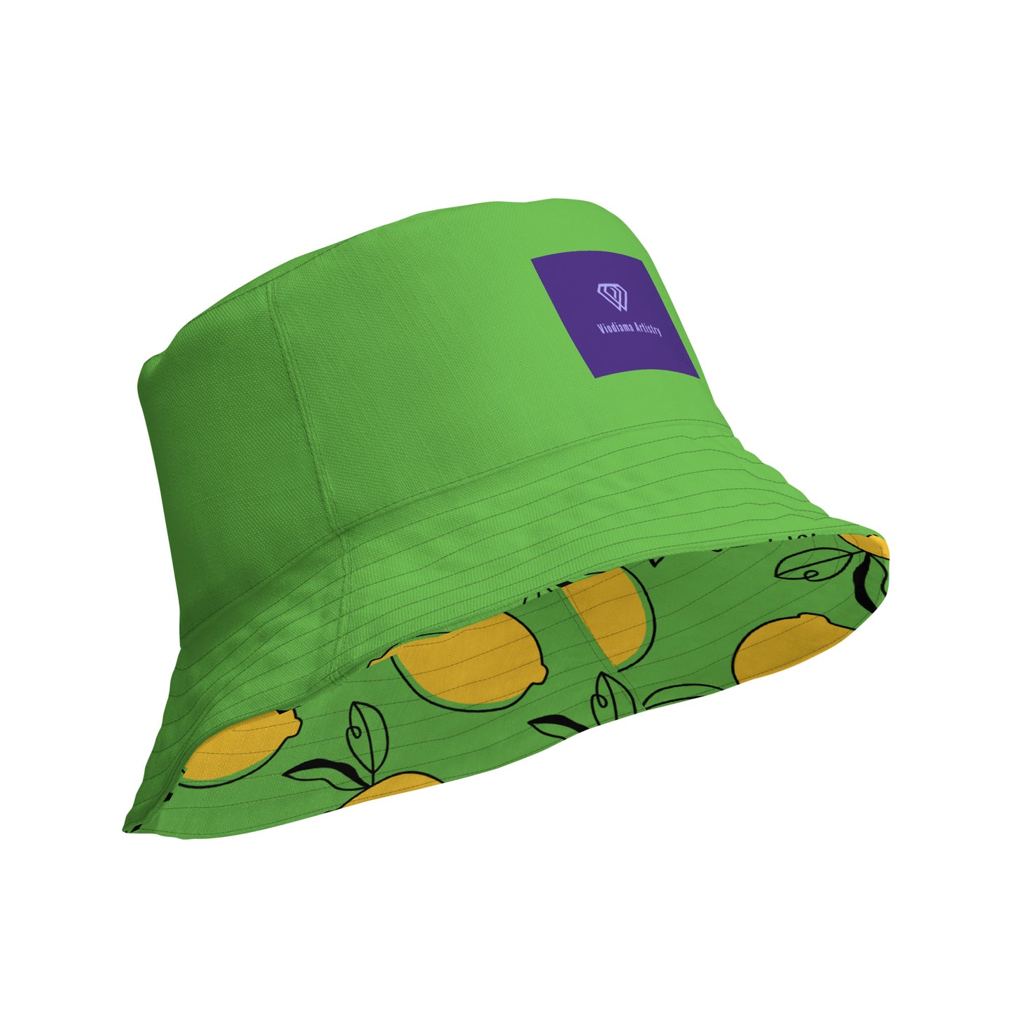 Lemon Sour Reversible Bucket Hat - Viodiama Artistry