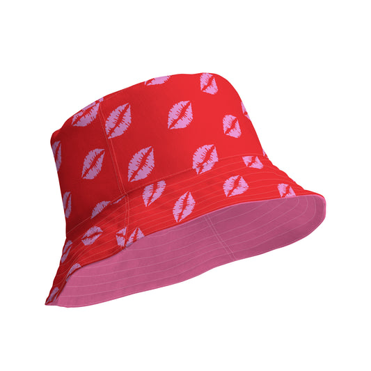 Sweet Kisses Women's Reversible Bucket Hat - Viodiama Artistry