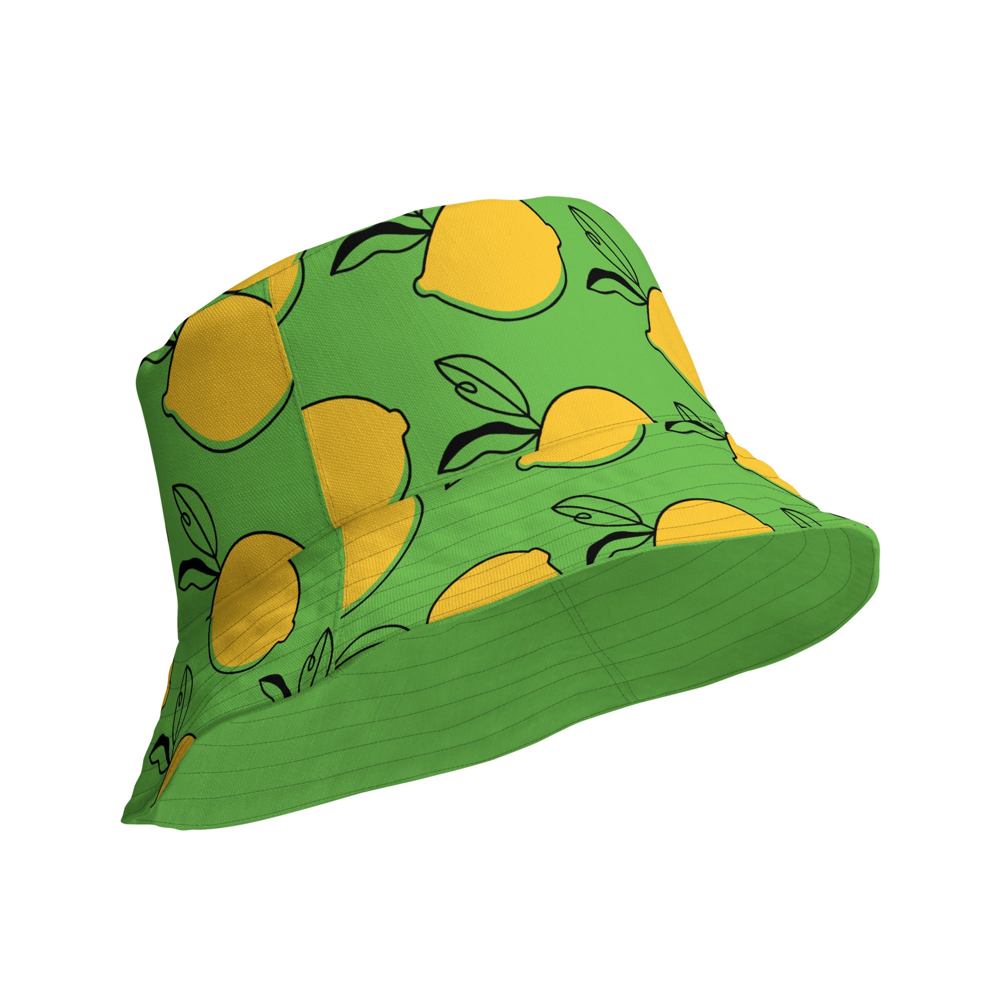 Lemon Sour Reversible Bucket Hat - Viodiama Artistry