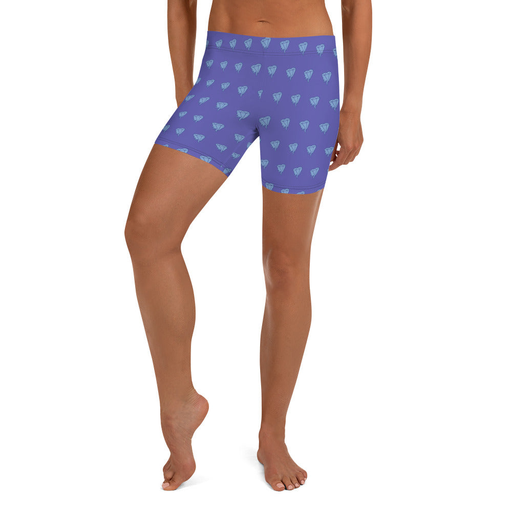 Funky Diamonds Women's Festival Spandex Shorts - Viodiama Artistry