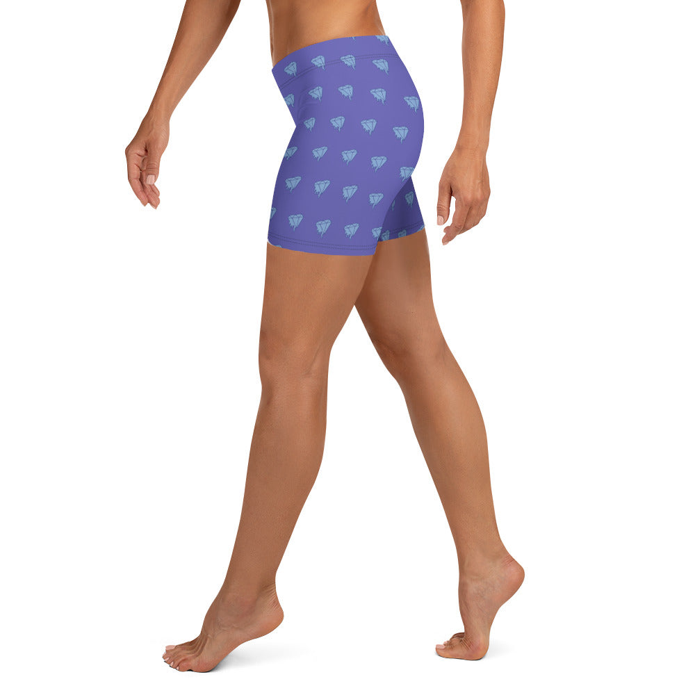 Funky Diamonds Women's Festival Spandex Shorts - Viodiama Artistry