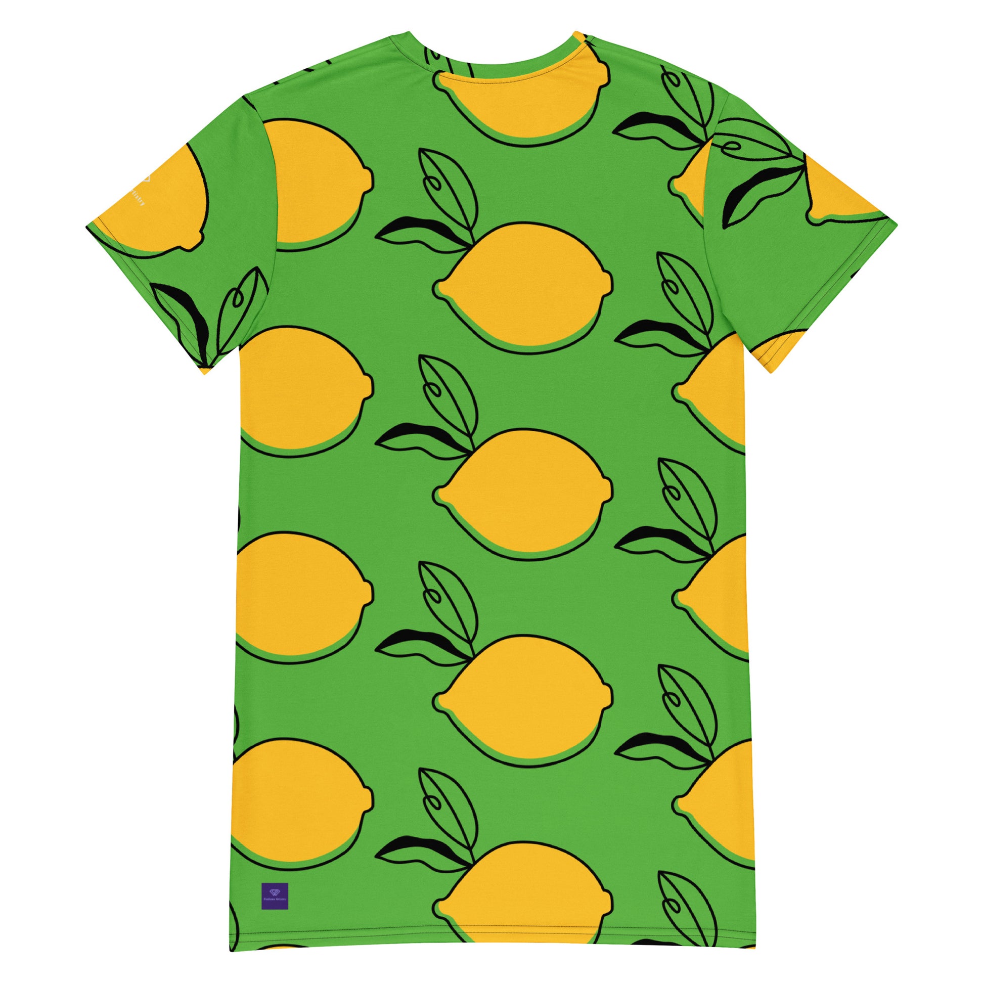 Lemon Squeeze Women's T-Shirt Dress - Viodiama Artistry