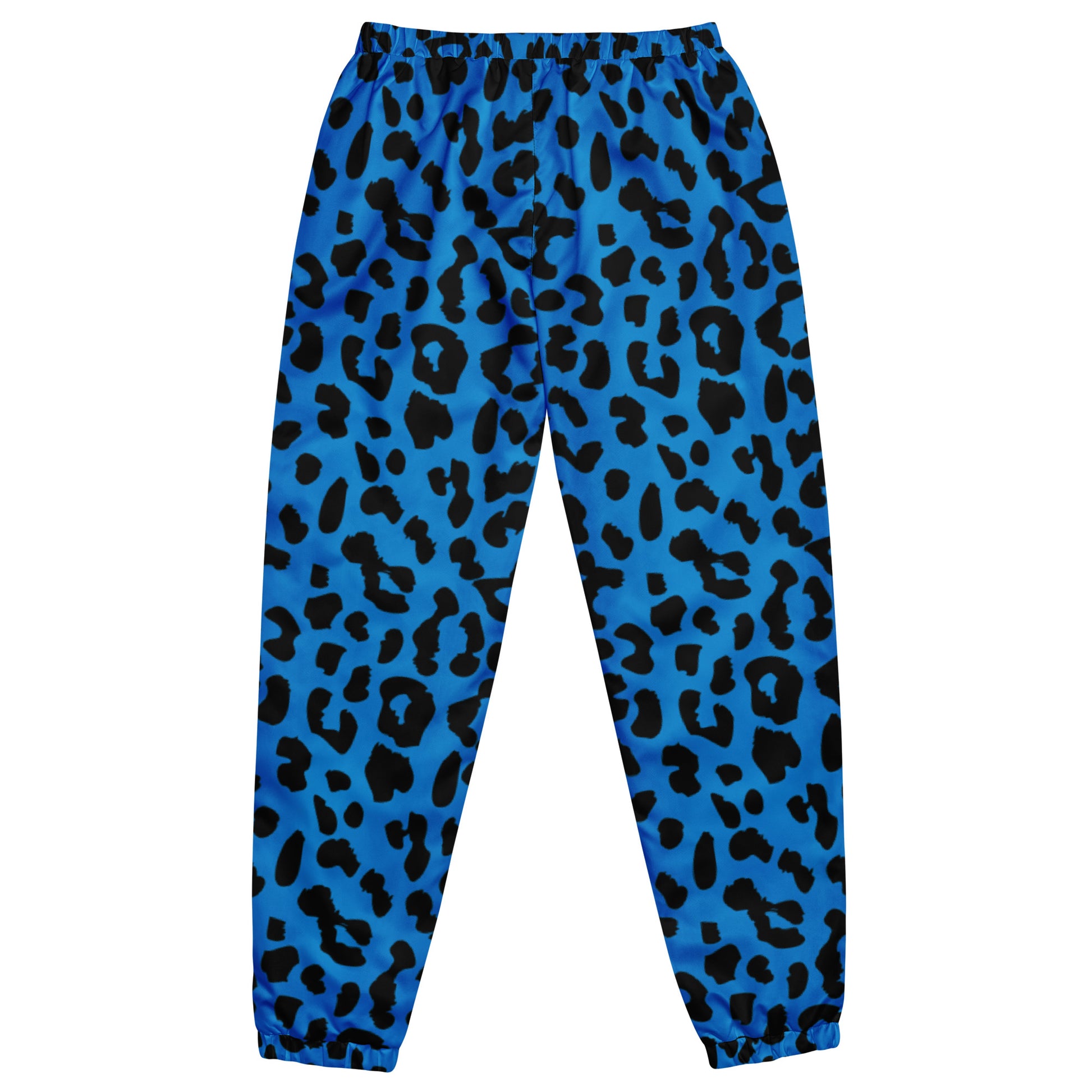 Blue Leopard Men's Athletic Track Pants - Viodiama Artistry