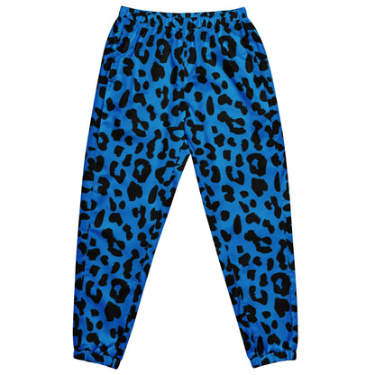 Blue Leopard Men's Athletic Track Pants - Viodiama Artistry