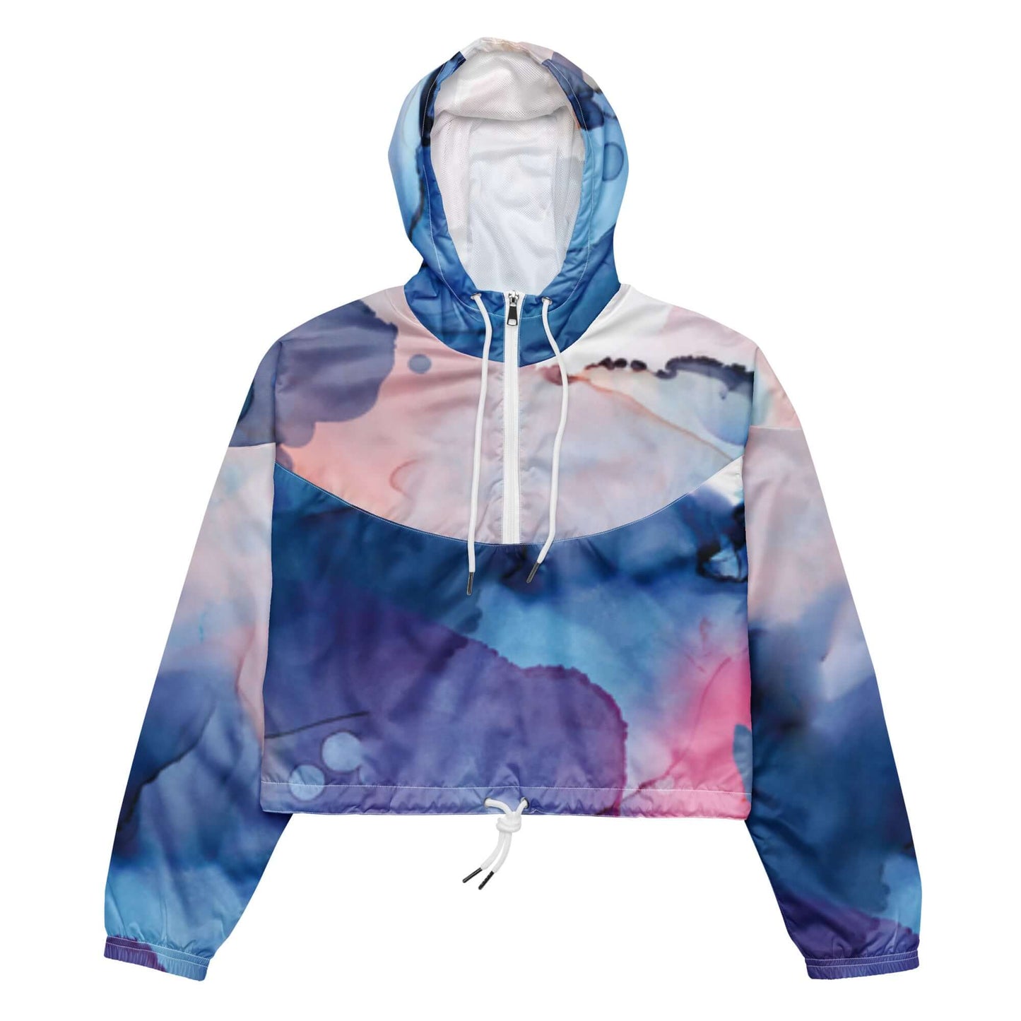 Watercolor Women’s Cropped Windbreaker Jacket