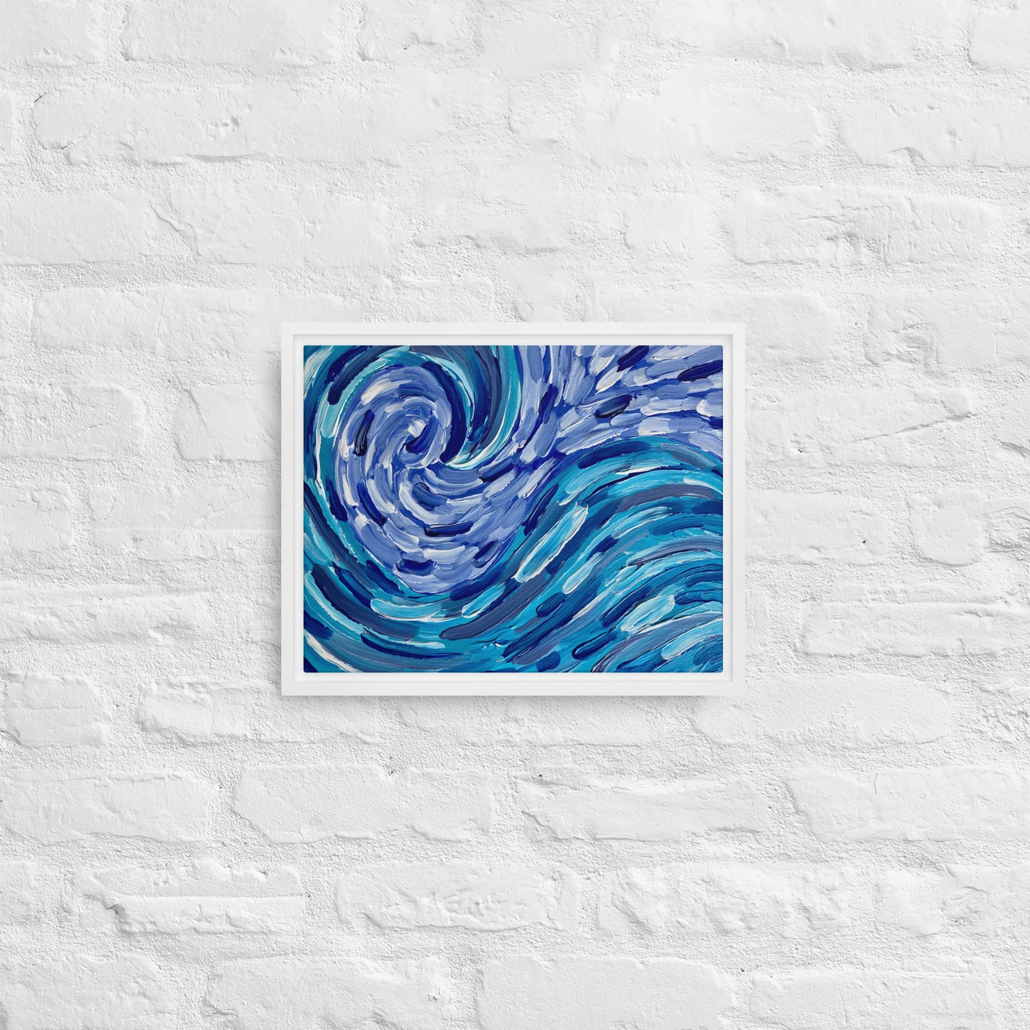 Ocean Wind Acrylic Painting Canvas Print