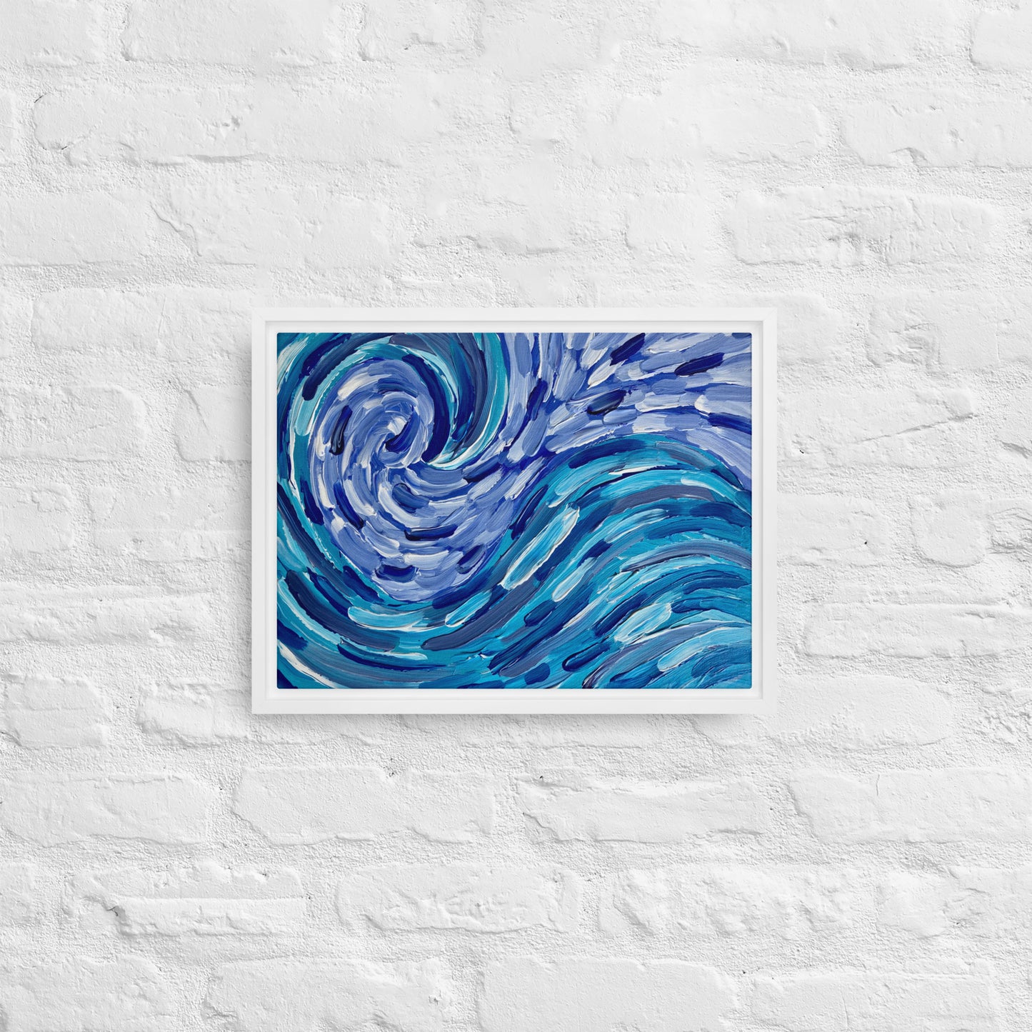 Ocean Wind Acrylic Painting Canvas Print