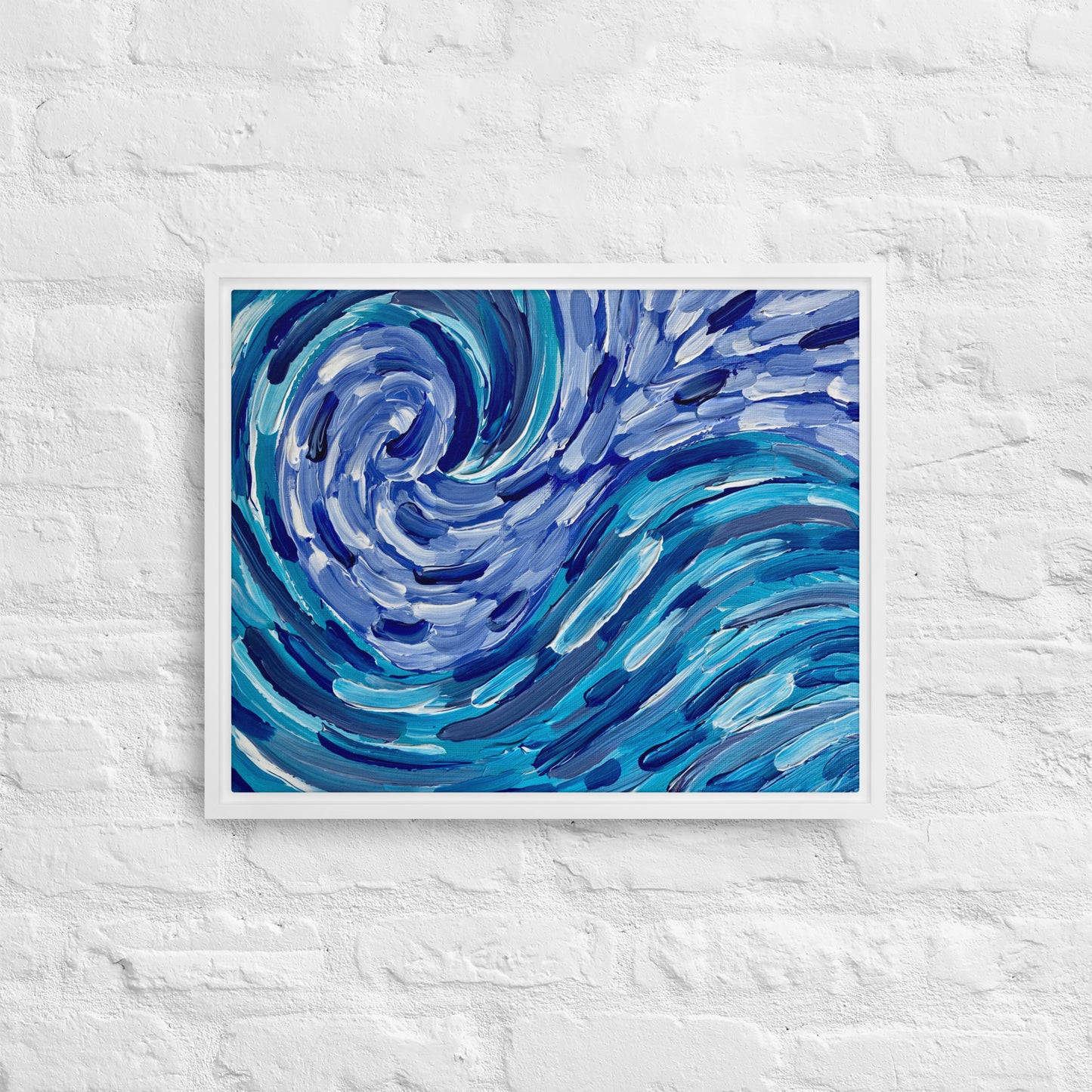 Ocean Wind Acrylic Painting Canvas Print