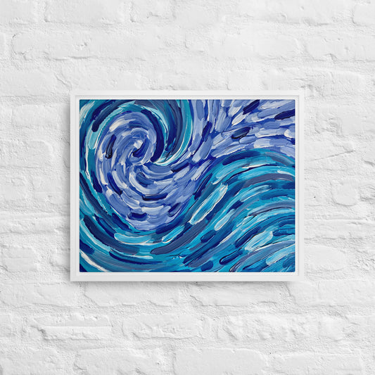 Ocean Wind Acrylic Painting Canvas Print