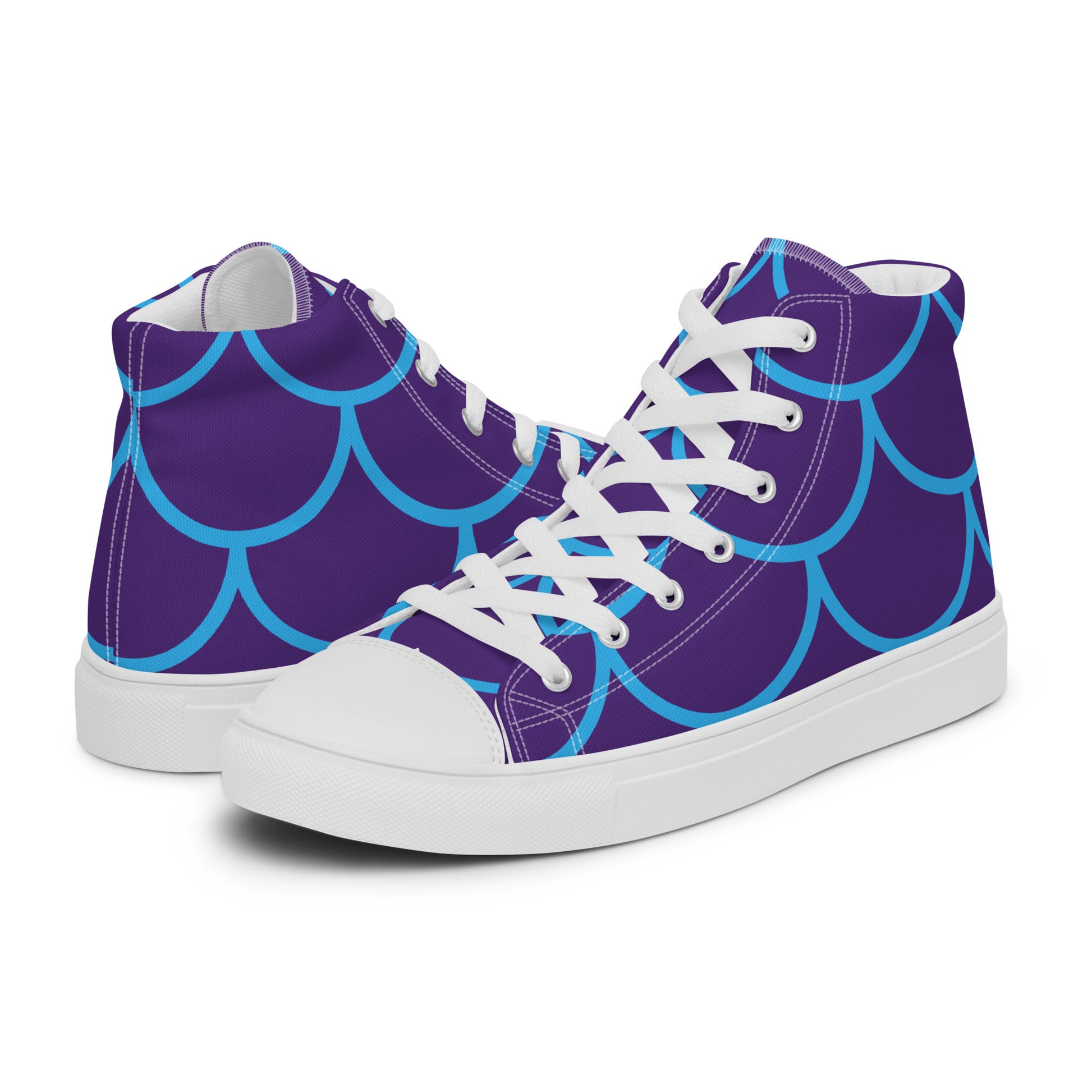 Go Fish Men’s High-Top Canvas Shoes - Viodiama Artistry