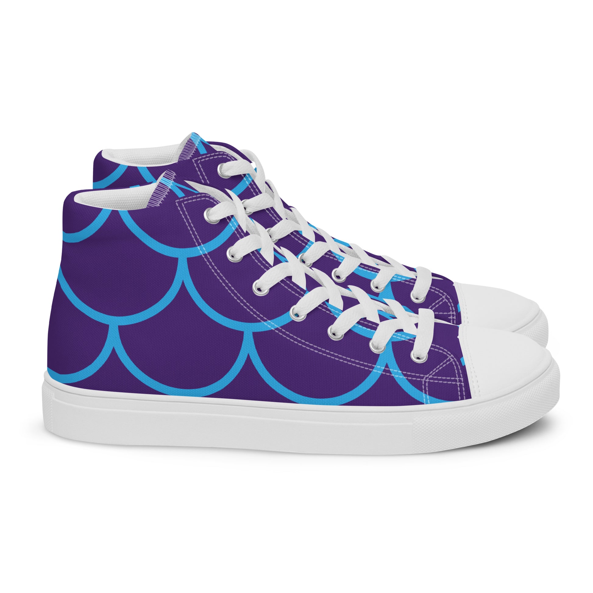 Go Fish Men’s High-Top Canvas Shoes - Viodiama Artistry