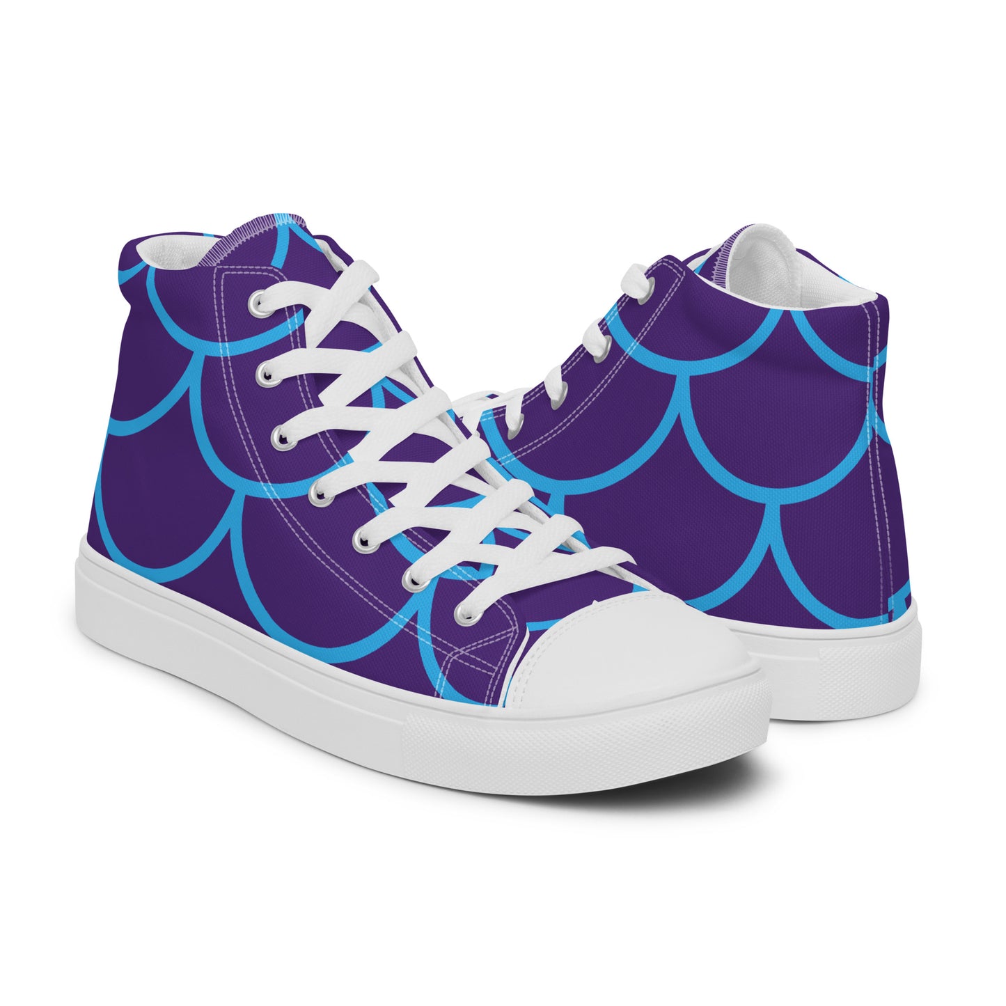 Go Fish Men’s High-Top Canvas Shoes - Viodiama Artistry