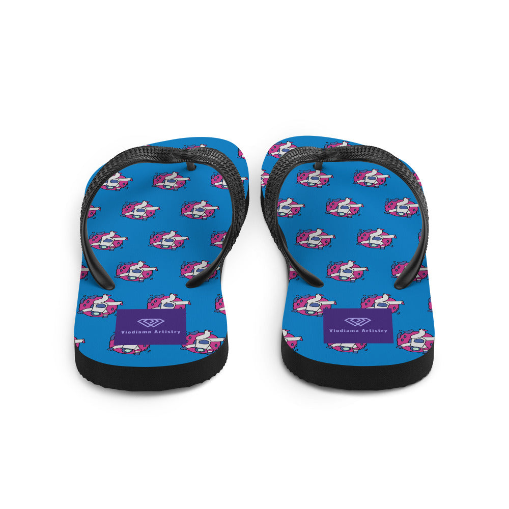 B-Boy Space Astronaut Men's Flip-Flops - Viodiama Artistry