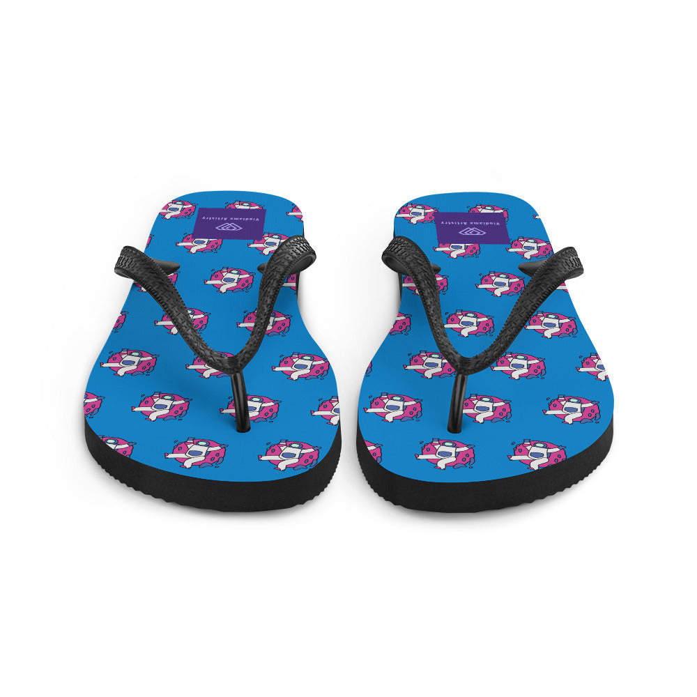 Astronaut Men's Festival Flip-Flops - Viodiama Artistry