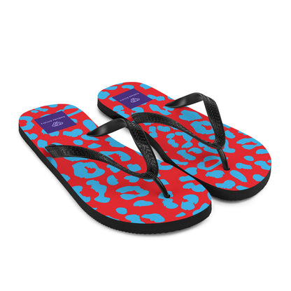 Jungle Leopard Women's Festival Flip-Flops - Viodiama Artistry