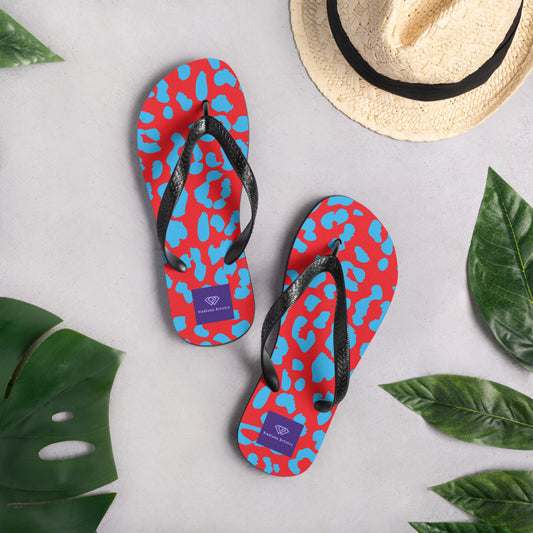 Jungle Leopard Women's Festival Flip-Flops - Viodiama Artistry