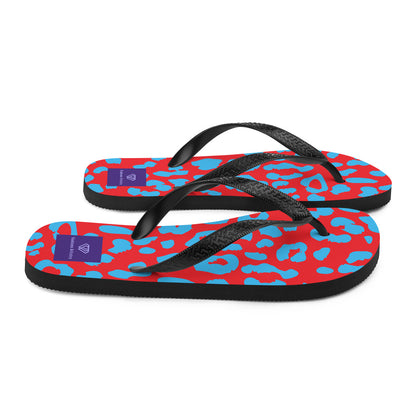 Jungle Leopard Women's Festival Flip-Flops - Viodiama Artistry