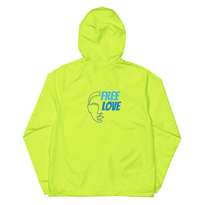 Free Love Men's Windbreaker Jacket - Viodiama Artistry