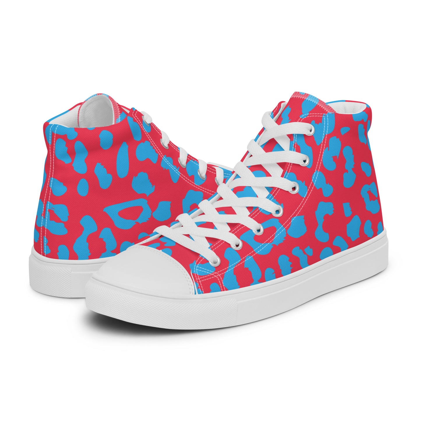 Leaping Leopard Women’s High-Top Canvas Shoes - Viodiama Artistry