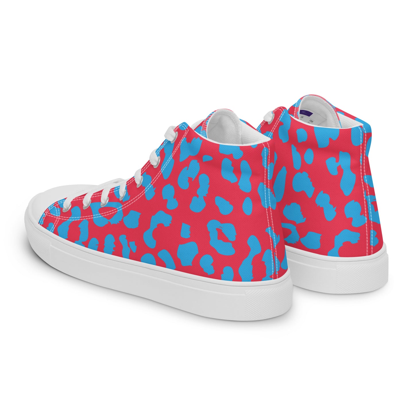 Leaping Leopard Women’s High-Top Canvas Shoes - Viodiama Artistry