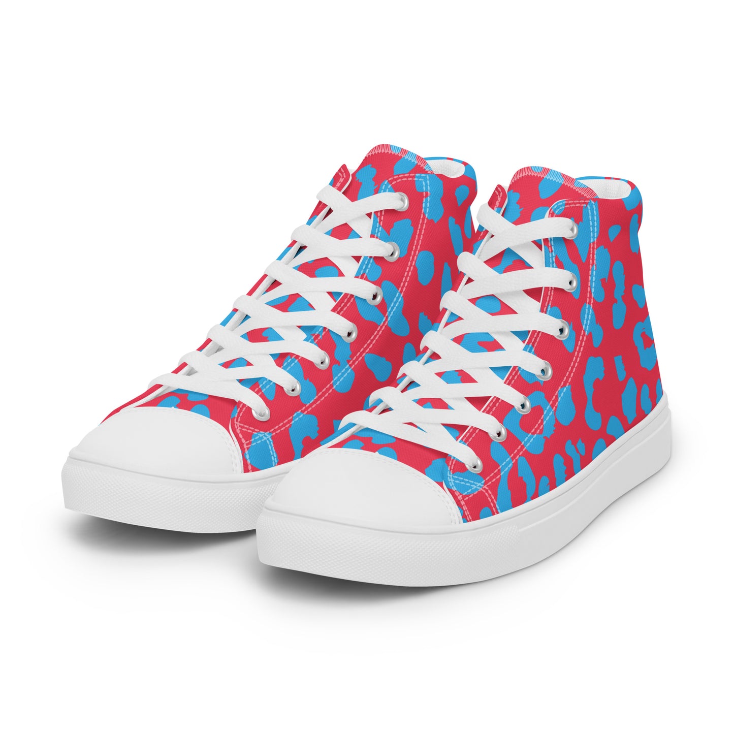 Leaping Leopard Women’s High-Top Canvas Shoes - Viodiama Artistry